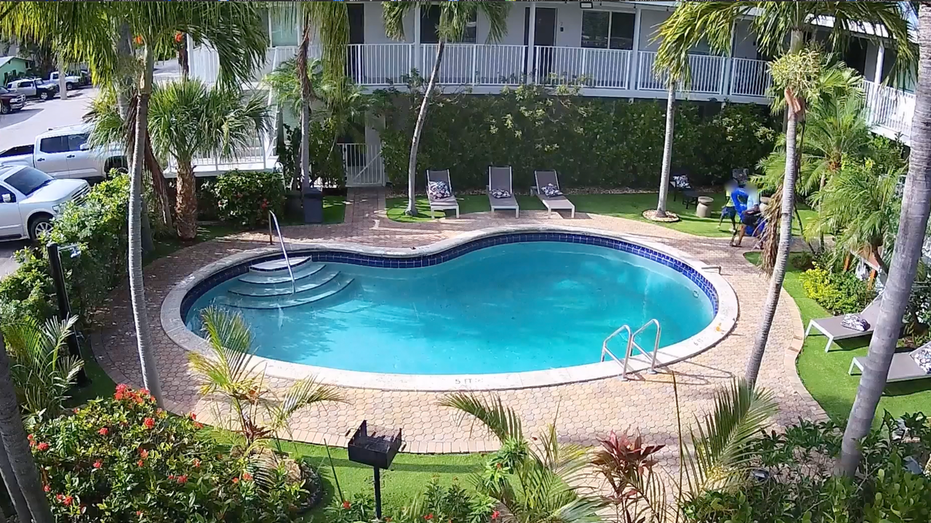 Surveillance video captures moment heroic stranger saves 6-year-old Florida boy sinking to bottom of pool