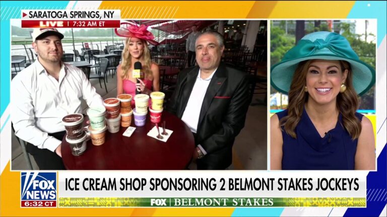 Ice cream shop sponsors two jockeys in the Belmont Stakes