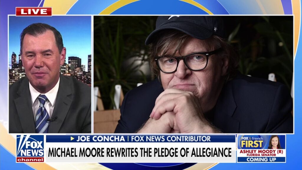 Michael Moore called out of remaking Pledge of Allegiance: 'Desperate plea for attention'