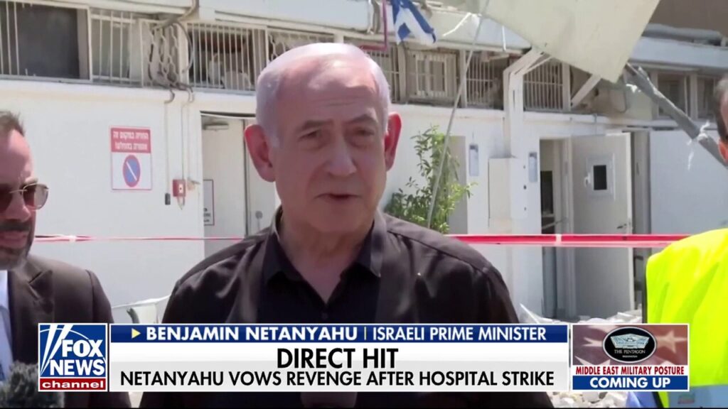 Netanyahu vows revenge after Iran strikes hospital