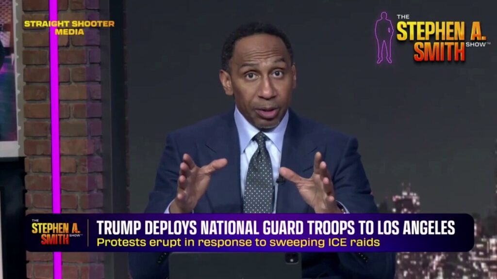 Stephen A. Smith warns Newsom may destroy his own presidential ambitions by opposing Trump's illegal immigration crackdown