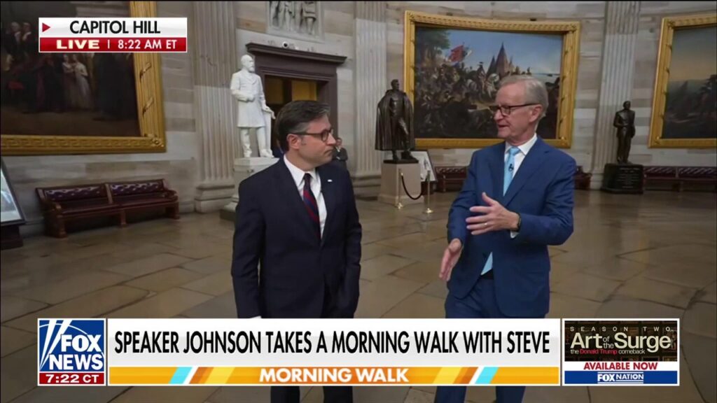 ‘He works 24/7’: Speaker Johnson opens up on Trump, gives Capitol tour