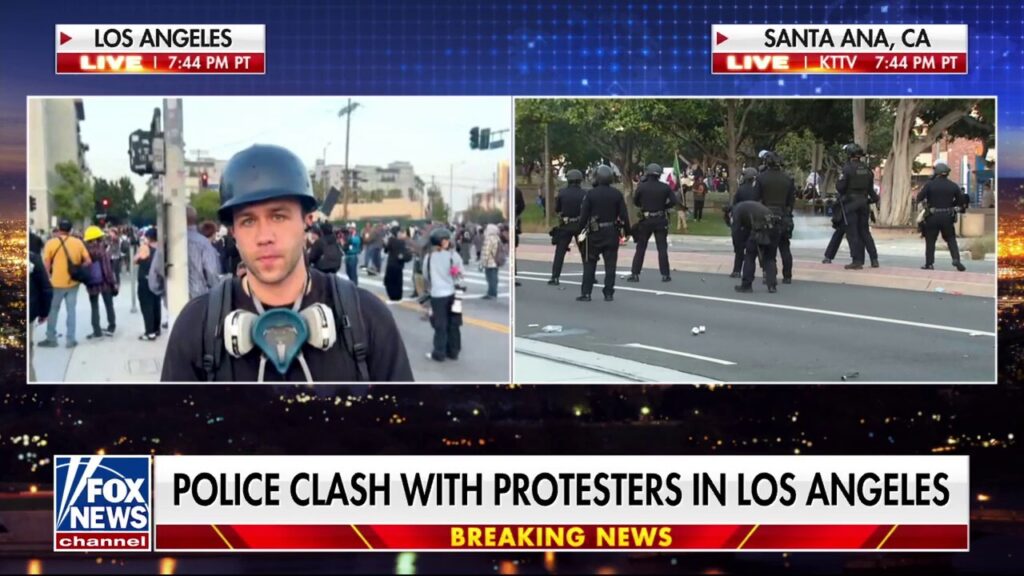 Tonight's protests are the least violent of the last three days, says independent journalist