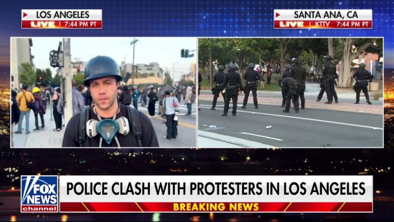Tonight's protests are the least violent of the last three days, says independent journalist