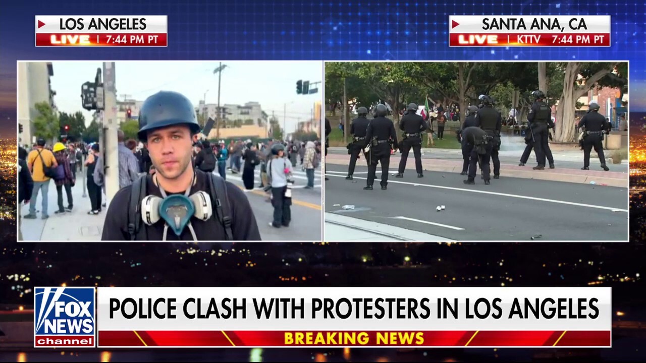 Tonight's protests are the least violent of the last three days, says independent journalist