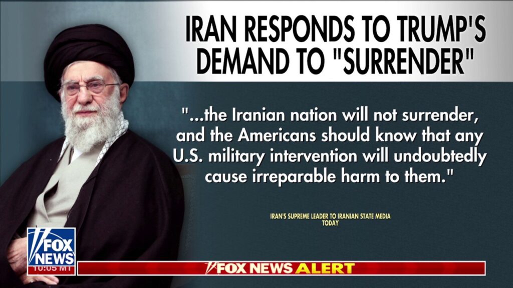 Iran responds to Trump's demands: 'The Iranian nation will not surrender'
