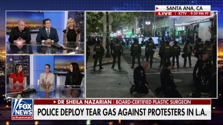Police deploy tear gas against LA protesters