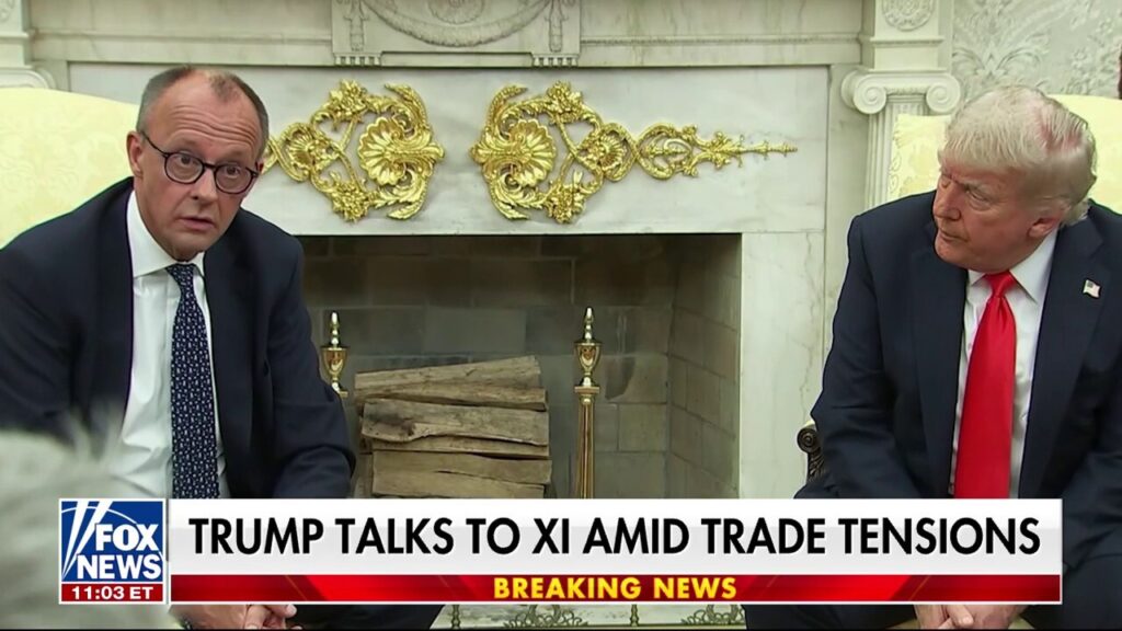 President Trump and German Chancellor Merz discuss the war in Ukraine