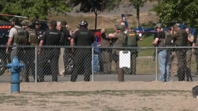 WATCH LIVE: Authorities give update after firefighters allegedly ambushed by shooter