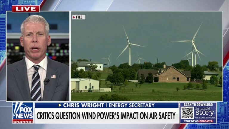Trump Energy Secretary dodges critics' concerns on wind power's impact on air safety