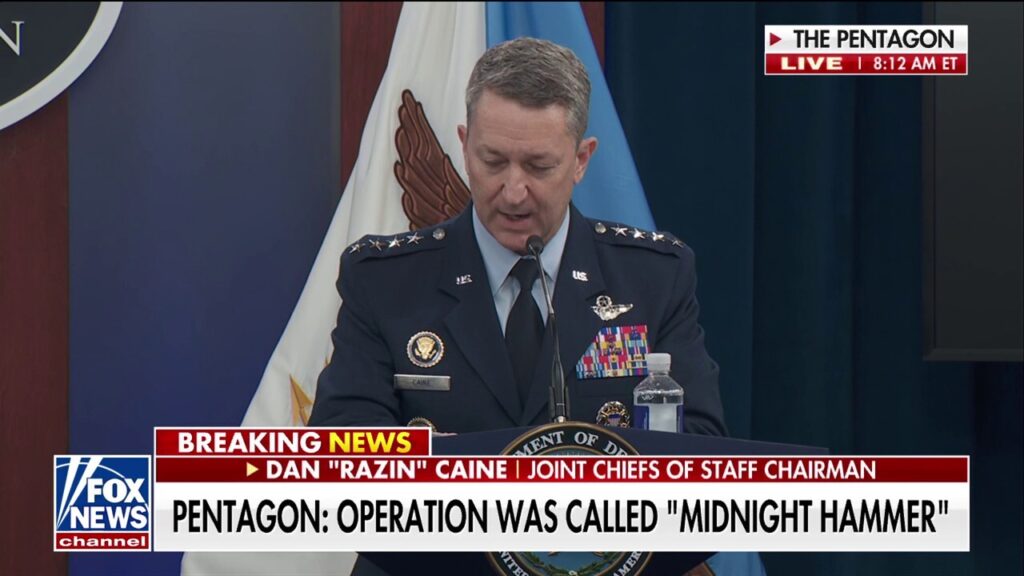 'No shots were fired' by Iran during 'Midnight Hammer' operation: Gen. Caine