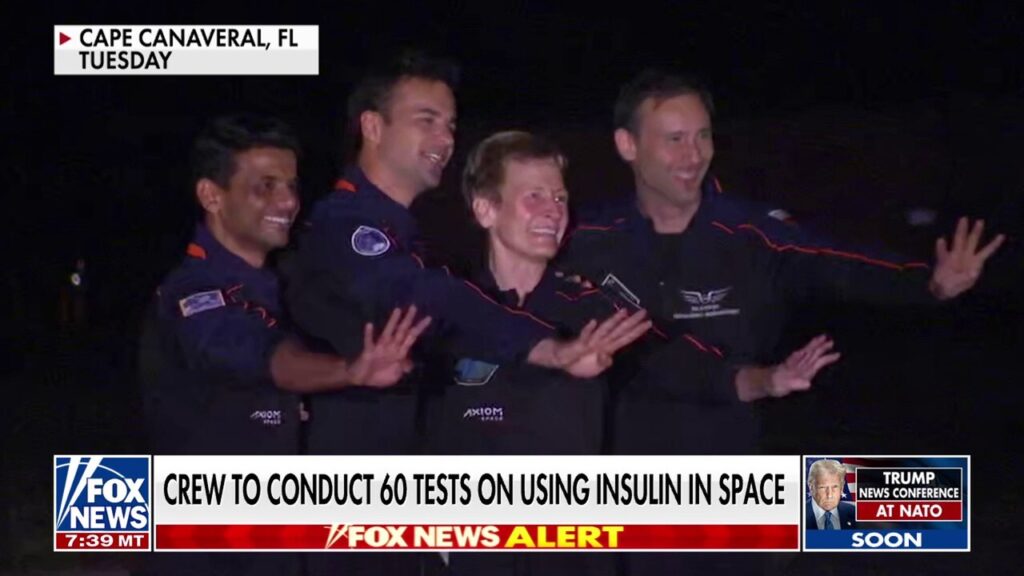 NASA Axiom 4 crew to conduct 60 tests on using insulin in space