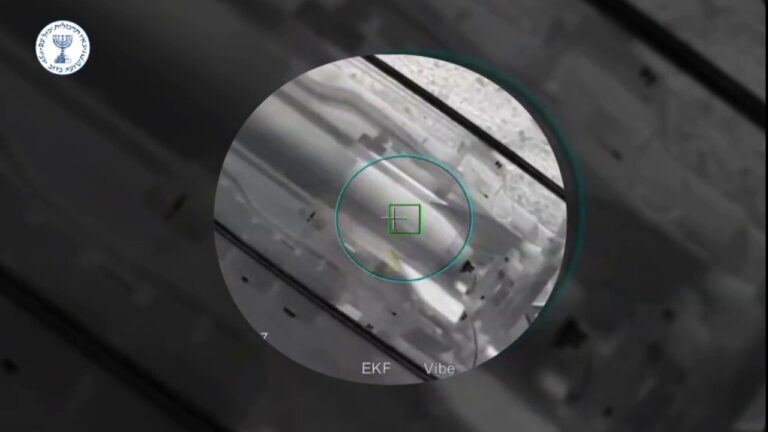 Attack on Iran's surface-to-surface missiles and launchers. (Video: Mossad.)