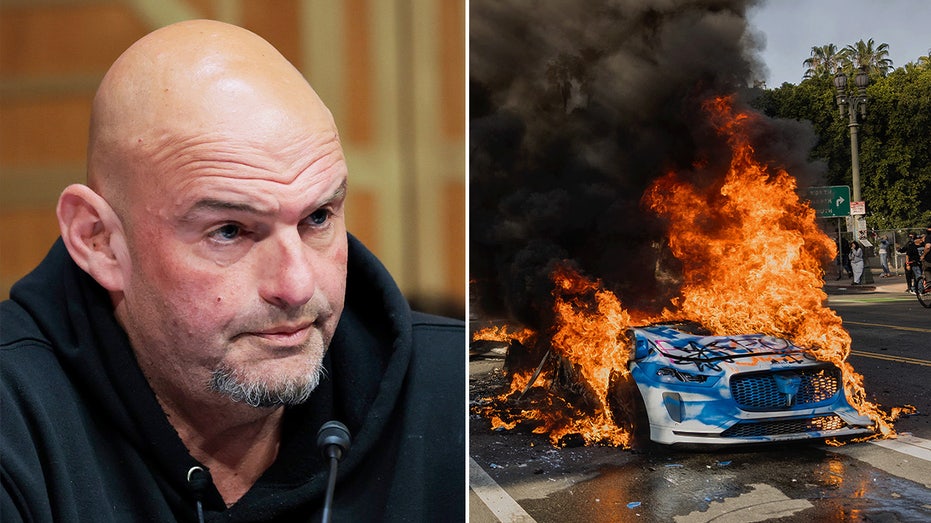 John Fetterman and Bill Maher agree chaos in LA and Dem reaction to riots will be 'good for Trump'