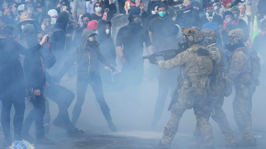 Multiple arrests near Portland ICE building after police declare riot