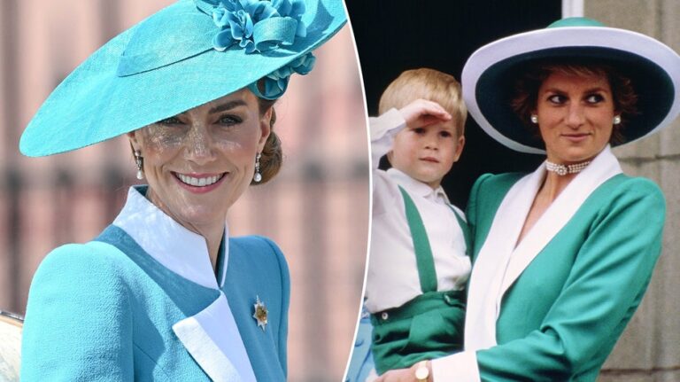Kate Middleton channels Princess Diana in striking blue outfit at Trooping the Colour