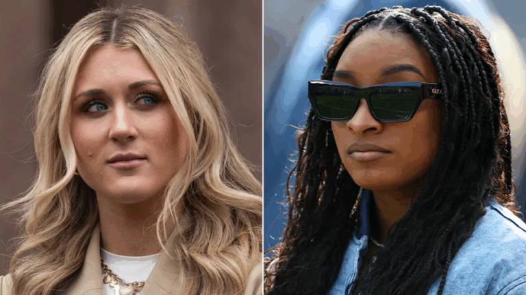 Riley Gaines says Simone Biles 'sold out' young female athletes in heated debate over transgender sports