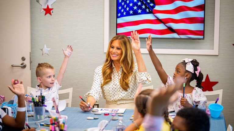 First lady Melania Trump makes 'heartwarming' visit to kids at hospital for 'Be Best' event
