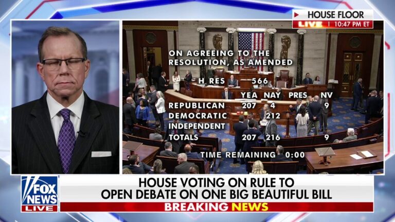 House procedural vote on megabill remains open