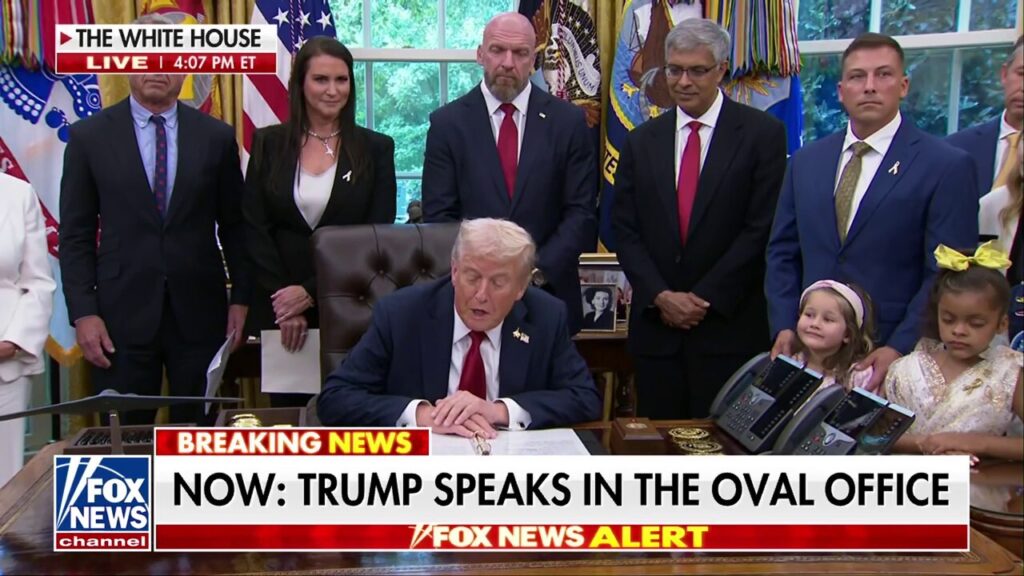 Trump addresses pediatric cancer treatment advancements in executive order signing