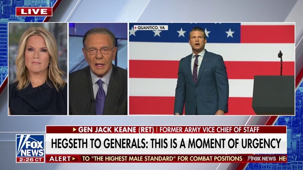 Gen Jack Keane: I would find it 'STUNNING' if any general disagreed with Pete Hegseth on this