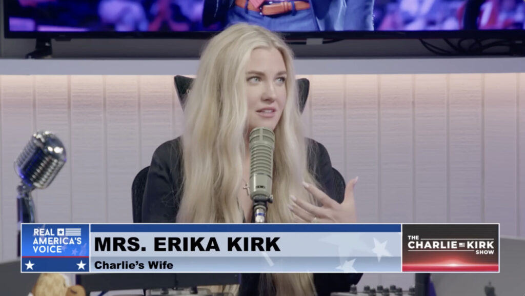 Erika Kirk tells husband's viewers to 'buckle up'