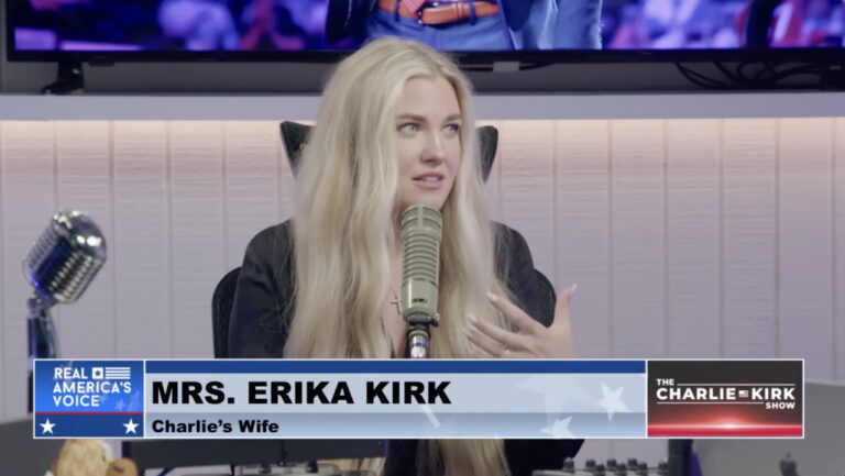 Erika Kirk tells husband's viewers to 'buckle up'