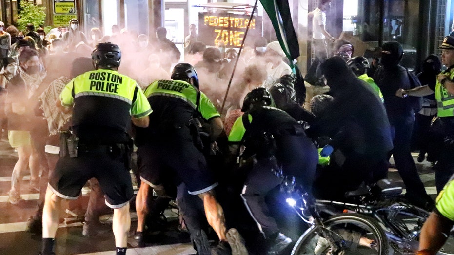 Pro-Palestinian agitators hit with felony 'promotion of anarchy' charge after riot in Dem-run city: officials