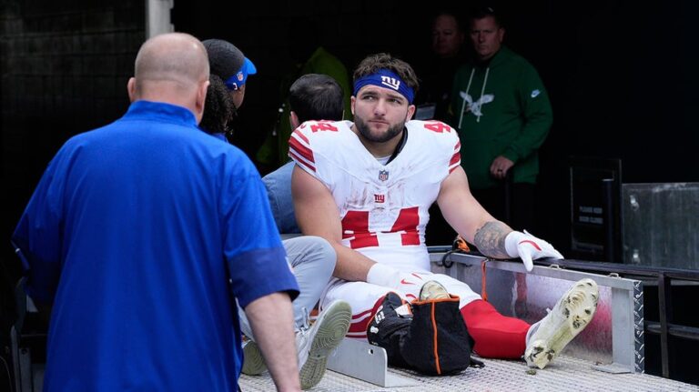 Giants' Cam Skattebo has 'long road ahead of him' after suffering gruesome ankle injury vs Eagles, coach says