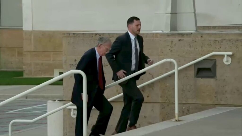 John Bolton arrives at federal courthouse to turn himself in