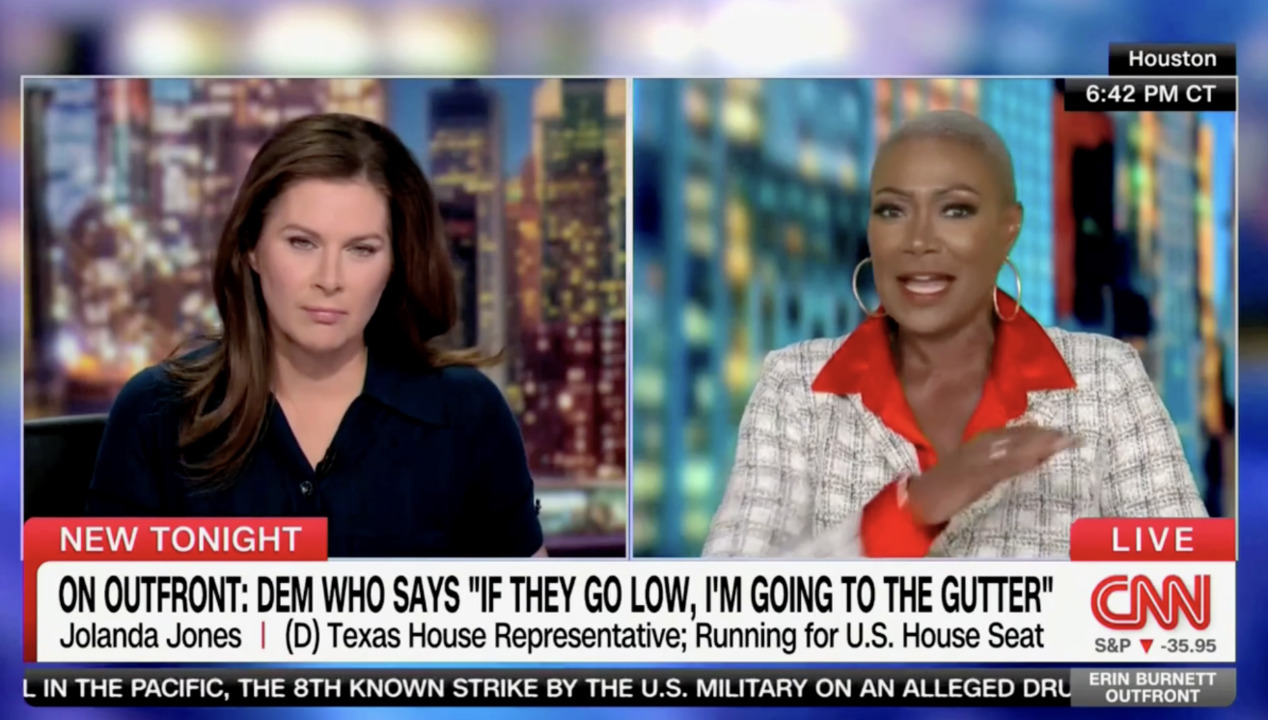 Texas Democratic House candidate makes a throat slash gesture during a CNN interview