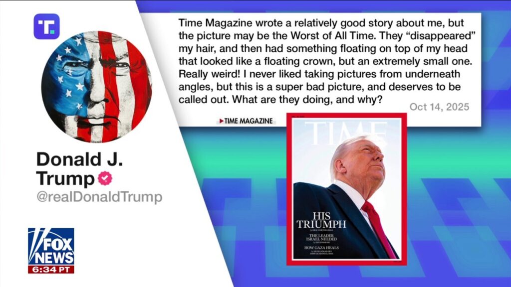 Trump calls out Time magazine cover, says it's a ‘super bad picture’ of him