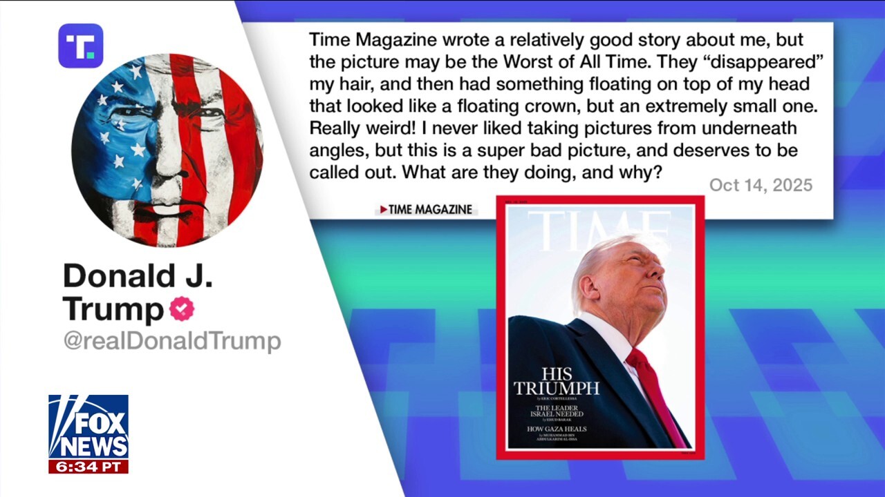 Trump calls out Time magazine cover, says it's a ‘super bad picture’ of him