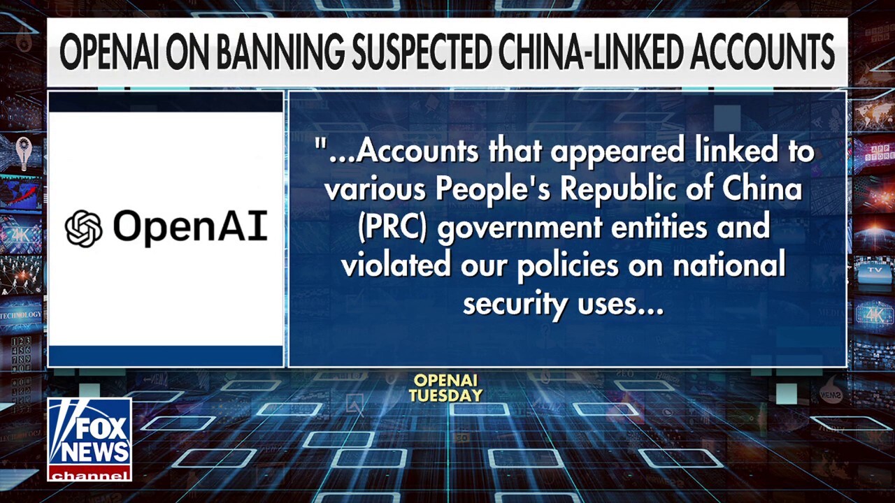 OpenAI bans suspected China-linked account over national security use concerns