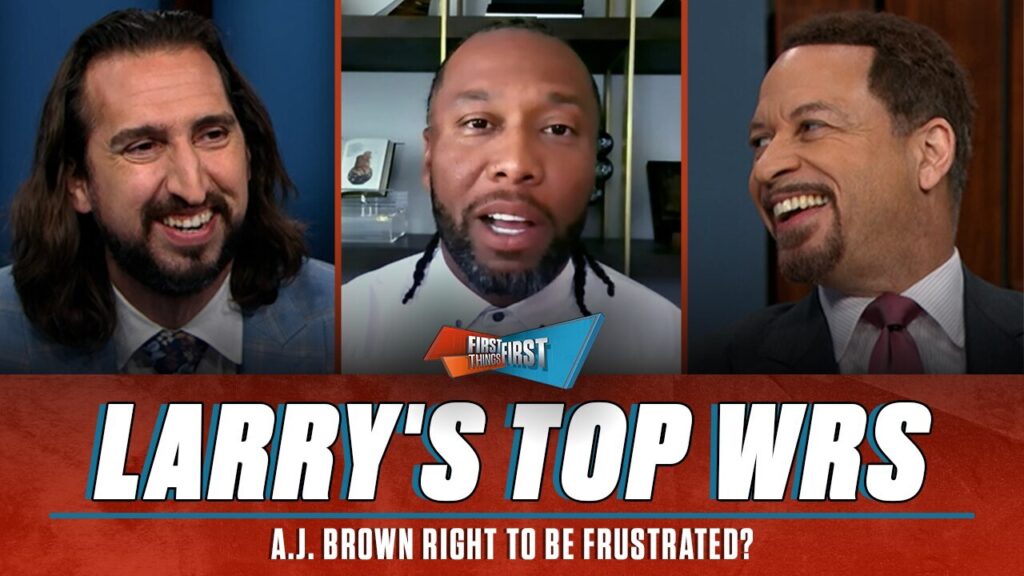 Larry Fitzgerald talks A.J Brown’s frustration, Who is the BEST WR in the NFL? | FIRST THINGS FIRST