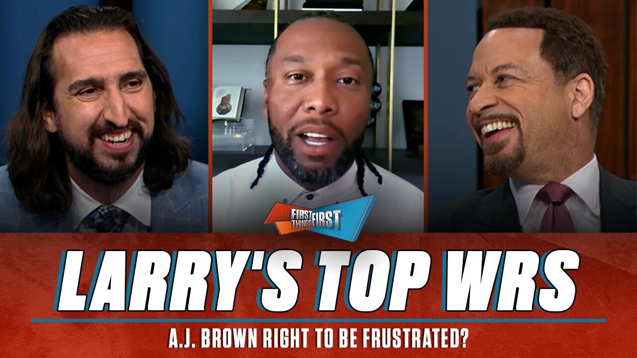 Larry Fitzgerald talks A.J Brown’s frustration, Who is the BEST WR in the NFL? | FIRST THINGS FIRST