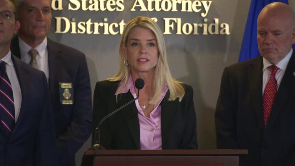 Pam Bondi announces arrest after conservative influencer allegedly threatened with letter