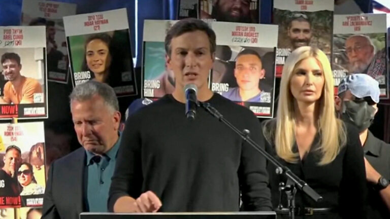 WATCH LIVE: Jared Kushner speaks at rally in Tel Aviv's Hostages Square