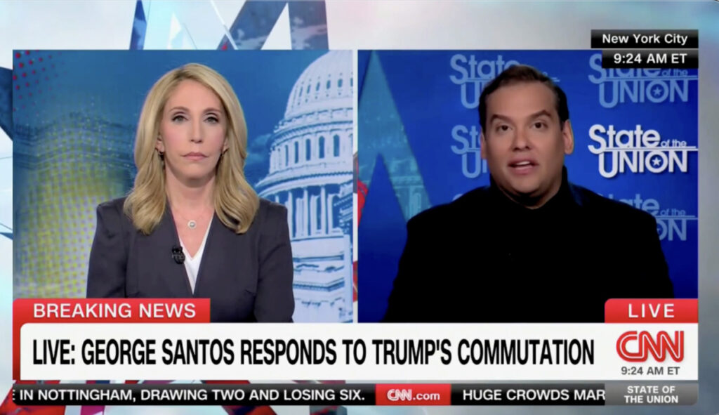 Santos rips Biden, snaps at CNN question about Trump's 'favorable treatment' of him