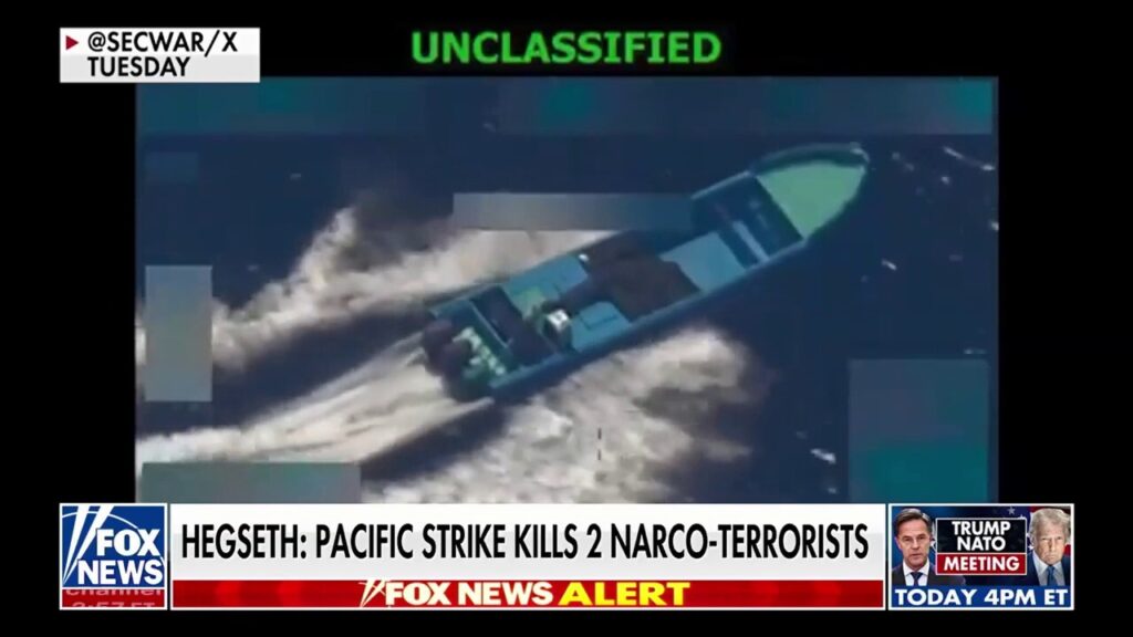 US strike kills 2 alleged narcoterrorists aboard Pacific drug boat tied to terror group