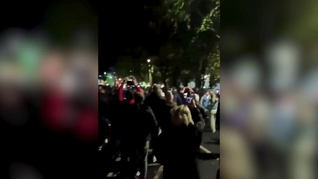 Protesters torch police car, clash with officers outside Dublin migrant shelter after alleged sex attack