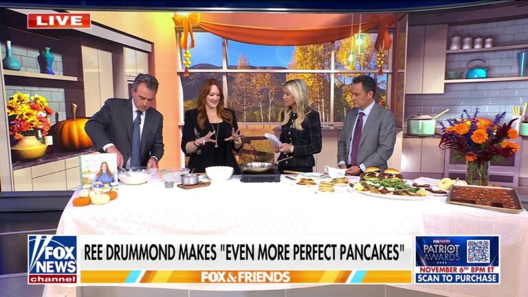 The Pioneer Woman whips up pancakes for the 'Fox & Friends' co-hosts