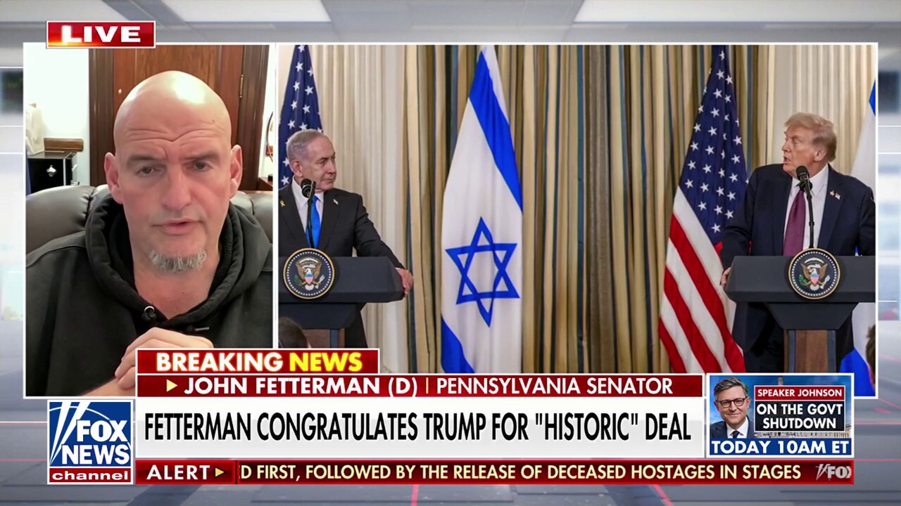 Fetterman 'optimistic' about longevity of Trump-brokered Gaza peace deal