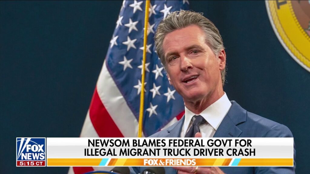 Newsom blames federal government after illegal immigrant truck driver's fatal crash