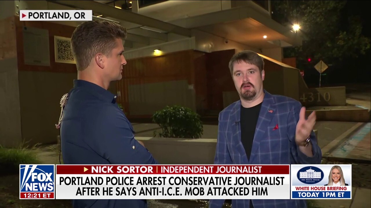 Portland police arrest conservative journalist after attack by anti-ICE mob