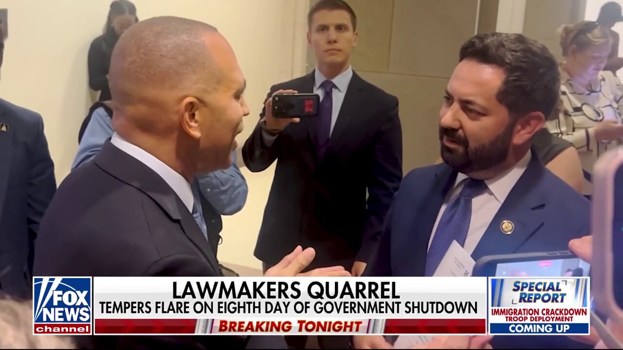 Tempers flare among lawmakers on eighth day of government shutdown