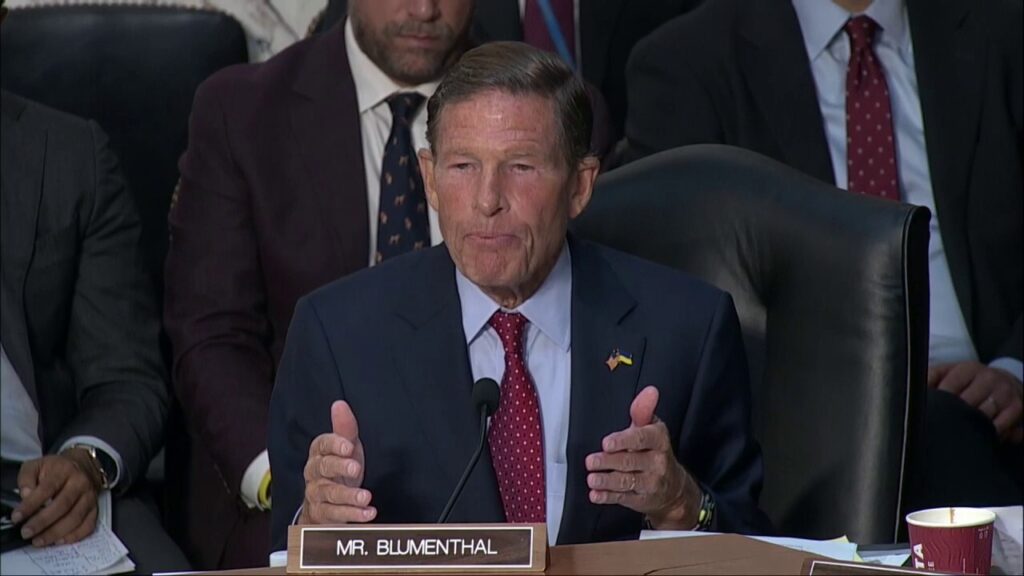 Bondi accuses Blumenthal of lying about military record in heated exchange