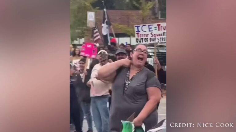 WATCH: Chicago anti-Trump protester appears to mock Charlie Kirk's death