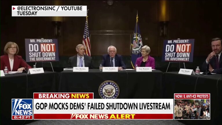 Democrats mocked for failed shutdown livestream: 'Big flop'