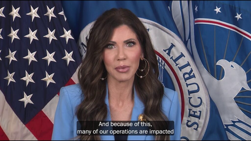 Kristi Noem slams Democrats for government shutdown in new video that will air at every public airport in America